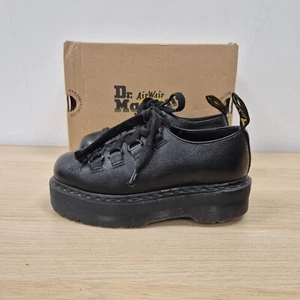 Dr Martens Caraya Ring Quad Ankle Platform Chunky Boots Black Leather Size Uk 4 - Picture 1 of 11