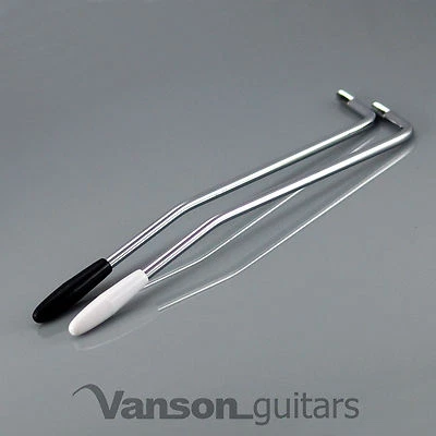 VANSON Barra de golpeo de brazo de trémolo de 5 o 6 mm para Fender ® y Squier Strat * Punta negra o blanca