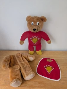 Vintage Super Ted Bear with Removable Bear Suit Teddy Outfit Plush Soft Toy 1984 - Picture 1 of 20