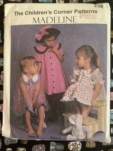 *OOP/VTG* The Children's Corner patterns 209 Madeline sizes (1-4 yrs)  UC/FF - Picture 1 of 4