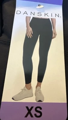 DANSKIN High Rise Brushed Leggings- Black Salt - Women -Size XS - New With Tag - Image 1 of 4