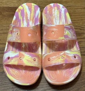 Sandalia Crocs Iconic Comfort Slides Tinte Rosa - Talla M6 W8 - Imagen 1 de 21