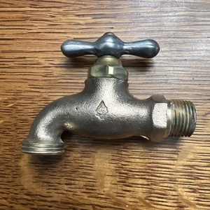 (#440). Vintage Hose Brass Valve by Outdoor Faucet Garden Spigot USA - Picture 1 of 9