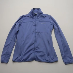 Columbia Womens Fleece Jacket Size XL Purple Full Zip Mock Neck Outdoors - Picture 1 of 7