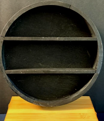 Estante colgante de pared de madera negro fase lunar pequeño estante de exhibición de decoración de pared 9 1/2" Foto 1 de 4