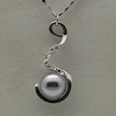 Women Accessory Lucky Crystal Shell Pearl/jade 18K Gold Plated Pendant Jewelry - Image 1 of 4