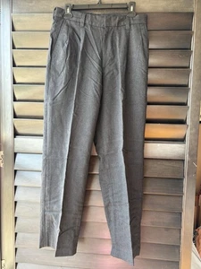 Vintage Gap Men's Classic Stretch Wool Trousers 30x30 black pleats - Picture 1 of 8