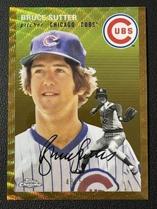 2023 Topps cromo platino Bruce Sutter #’d/50 refractor onda dorada Chicago Cubs - Imagen 1 de 2