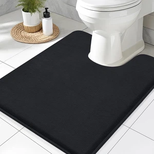Memory Foam WC Vorleger U-Form 24x20, extra weich saugfähig rutschfest Kontur Ba - Bild 1 von 12