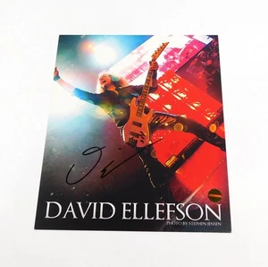 Foto firmada por David Ellefson 8 x 10 color pose #2 Megadeath automático - Imagen 1 de 2