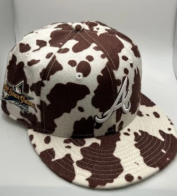 7 1/8-Hat Club App Exclusiva Atlanta Braves Paquete de Ganado Cuero de Vaca New Era 59FIFTY Foto 1 de 4
