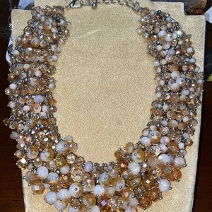Collana collare dichiarazione perle sfaccettate a grappolo grosse uniche occasioni speciali - Foto 1 di 5