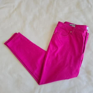 Crown & Ivy Übergröße 20 W Skinny Stretch Hot Pink Skinny Jeans mit Taschen Neu mit Etikett - Bild 1 von 14