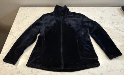 Abrigo chaqueta 32 Degrees Heat felpa suave imitación piel polar cremallera completa para mujer XL azul Foto 1 de 4