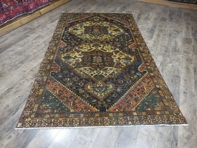 Vintage Turkish Rug,HandMade Anatolian Geometric Turkish Tribal Rug 5x9 Ft - Image 1 of 4