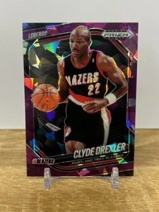 2024-25 NBA Panini Prizm Black Clyde Drexler PURPLE ICE PARALLEL Card 44/149 - Picture 1 of 1