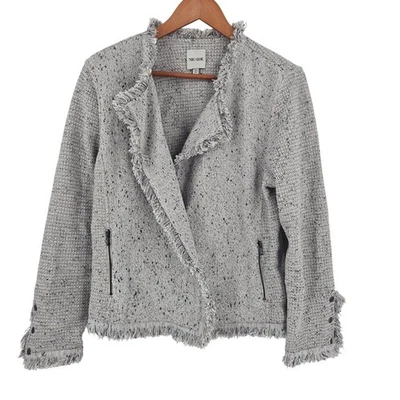 NIC + ZOE fringe mix knit jacket womens XL - Image 1 of 4