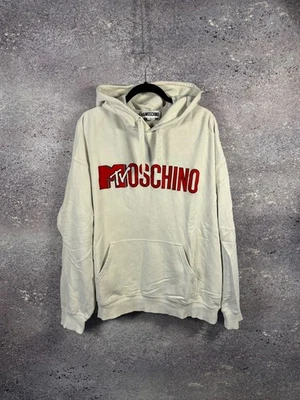 Moschino X H&M MTV Logo Blanco Pasarela Sudadera con Capucha Grande Foto 1 de 4