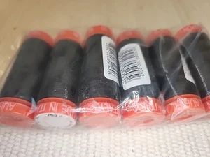 New - SEWING THREAD LOT- 6 Small Spools-Aurifil Cotton 50wt Black #2692 - Picture 1 of 2