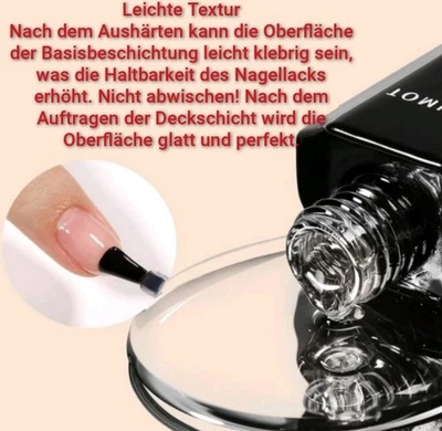 TOMICCA Base Coat klar 10ml Nail UV LED Gel Aufbaugel SOAK off - Bild 1 von 3