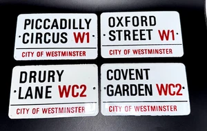 4) Garnier Geschenke handbemalte Souvenirschilder City of Westminster 3" x 5" - Bild 1 von 16