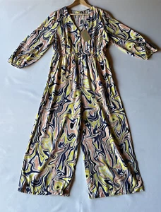 BNWT Gorman Womens Jumpsuit Sz 14 Wide Leg Belt Lyocell Viscose multicoloured. - Bild 1 von 18