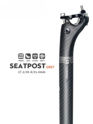 27.2/31.6mm Carbon MTB Bike Seatpost Offset 20mm Length 350/400m 3K Weave Matt - Image 1 of 4