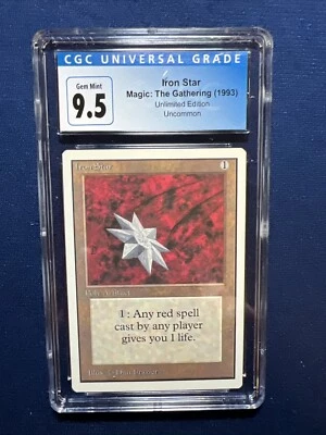 MTG Unlimited Iron Star CGC 9.5 GEM MINT (Blue Label 10)  1993 - Image 1 of 2