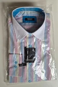Walbusch Extraglatt Langarm Hemd, Gr. 41/42, Slim Fit, Streifen Bunt, Neu, OVP! - Bild 1 von 2