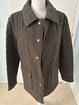 Abrigo para mujer Colebrook Classics verde oliva oscuro XL hace chaleco bolsillos broches a presión Foto 1 de 4