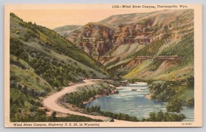 Postal cañón del río de viento Termópolis, Wyoming - Imagen 1 de 2