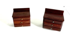 HOLZ NACHTTISCHE MINIATUREN PUPPENHAUS 1999 DE AGOSTINI MASSSTAB 1:12 - Bild 1 von 4