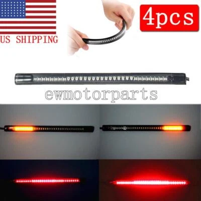 4x Lanterna traseira de freio de tira de LED para Yamaha V Star 650 250 1300 1100 - Imagem 1 de 4