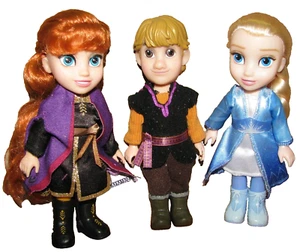 Disney Frozen Jakks Pacific 6" Dolls  Kristoff, Elsa, Anna  Lot of 3 - Picture 1 of 3