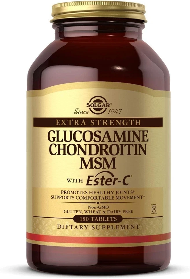 Solgar Extra Fuerte Glucosamina Condroitina MSM con Ester-C, 180 Comprimidos Foto 1 de 1