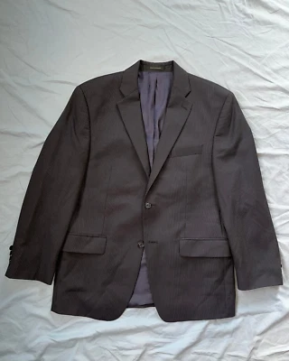 Calvin Klein Men's Navy Blue Stripe Suit 38S 33X29 2 Btn Canada - Image 1 of 4