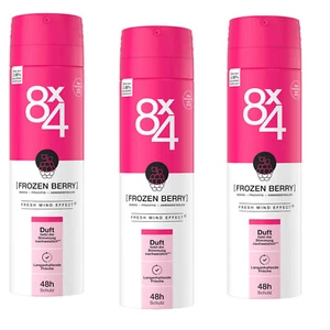 3x 150ml 8x4 Deospray Frozen Berry N°15 48h Schutz beerig fruchtig langanhaltend - Bild 1 von 3