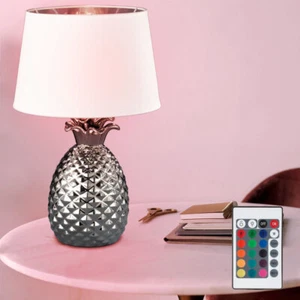 RGB LED Lampada Lettura Dimmerabile Lampada da Tavolo Telecomando Ananas Design - Foto 1 di 12