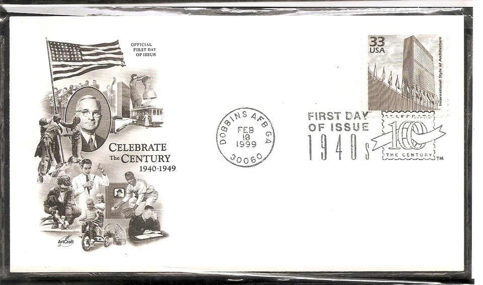 US SC # 3186k International Style Of Architecture  FDC . Artcraft Cachet - Image 1 of 1