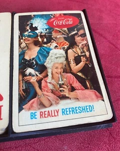 Coca Cola 1960 2 Decks Of Cards Masquerade Party Scene In Plastic Box Northbrook - Picture 1 of 10