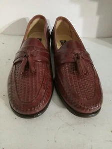 stacy adams mens shoes loafers Brown Size 10M Genuine Leather Made In Brazil - Picture 1 of 7