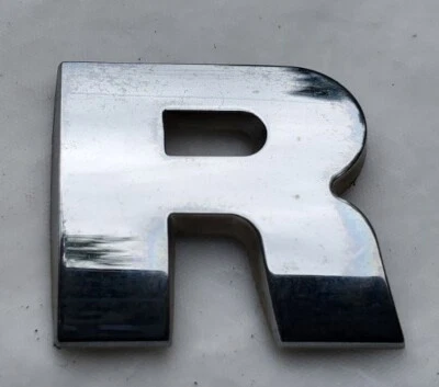 VW Volkswagen Touareg V8 Emblem Symbol Sign Badge Logo Ornament Oem Letter "R" - Image 1 of 4