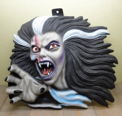 Vintage Rubies Witch 3D Door Wall Hanging Halloween Scary Molded Plastic 1990s - Imagem 1 de 4