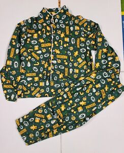 NFL Team Apparel Men's Size Large Green Bay Packers Xmas Flannel Pajama Set