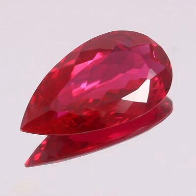 52.55 Ct Natural Mozambique Blood Red Ruby Pear Cut Loose Gemstone 35x19 mm - Image 1 of 4