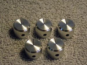 5 Small Volume / tone control Knobs.1/4 in grub screw fitting. FREE U.K Postage. - Picture 1 of 2