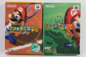Boxed Lot of 2 Mario Golf & Mario Tennis Nintendo 64 N64 Japan Import US Seller - Picture 1 of 12