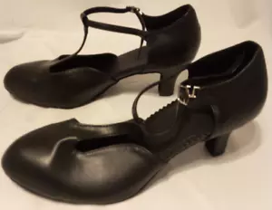 Women's Black Ankle Strap Tapered High Heel Party Shoes - Unbranded Pumps - Picture 1 of 7