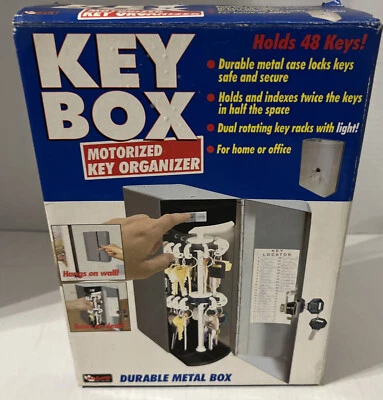 KEY BOX MOTORIZED KEY ORGANIZER DURABLE METAL BOX - HOLDS 48 KEYS #4210 - Image 1 of 4