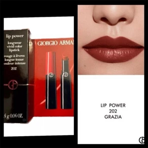 Giorgio Armani Lip Power Longwear Vivid Lipstick Shade 202 Grazia Mini 1.4g - Picture 1 of 2